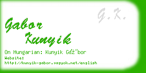 gabor kunyik business card